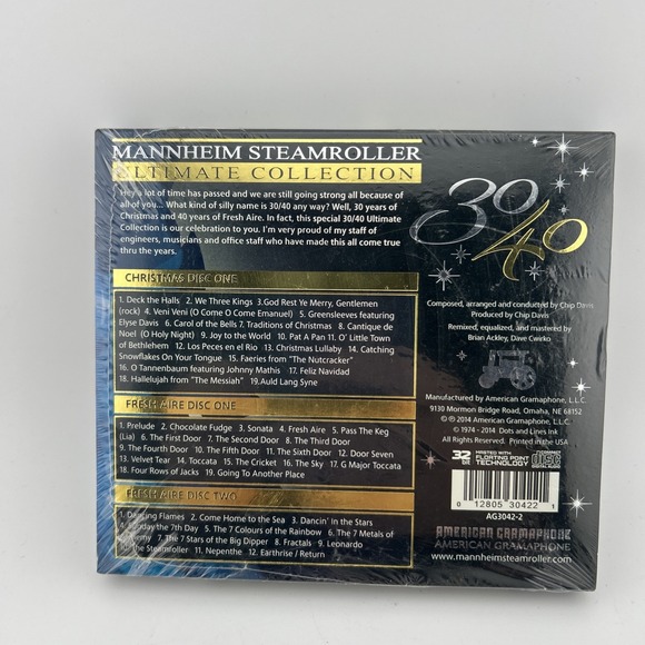 30/40 by Mannheim Steamroller (CD, 2014) - Picture 2 of 2